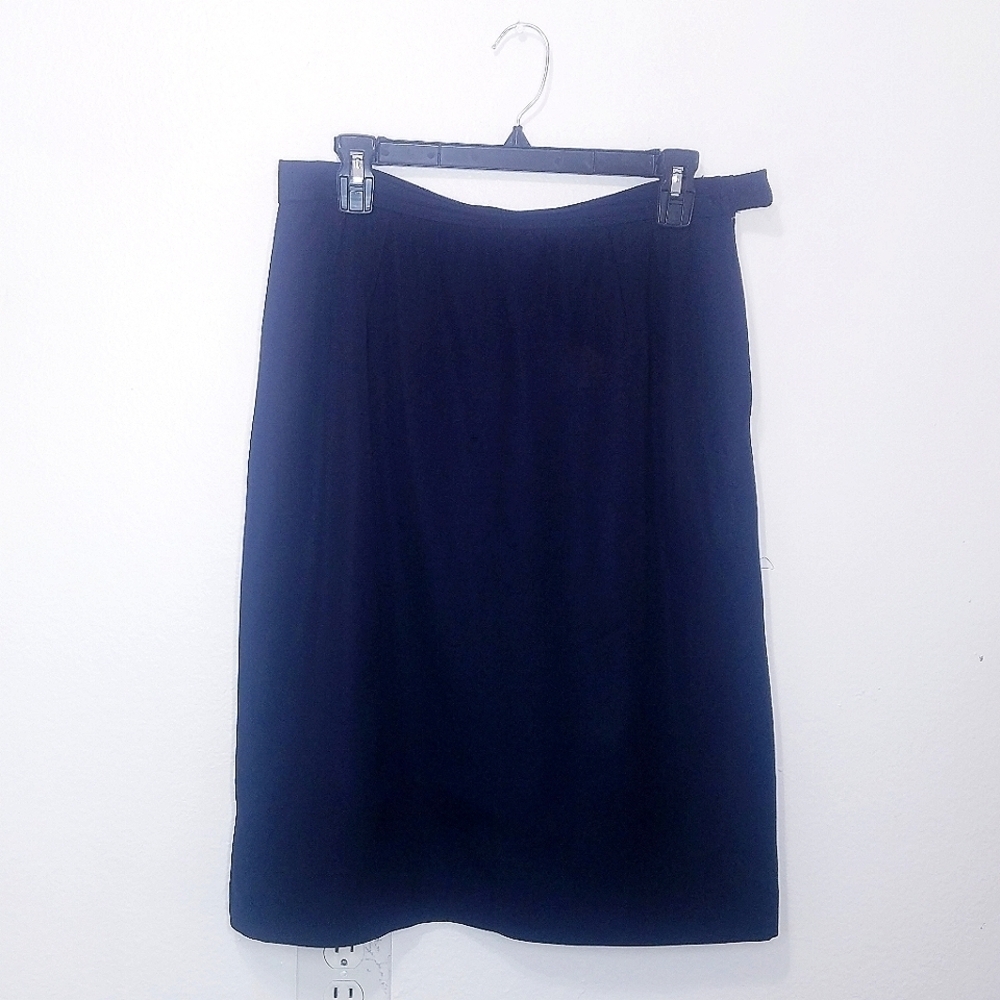 Valentino | Vintage Navy Midi Flare Skirt , 6‎